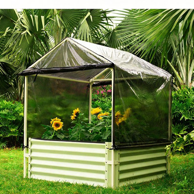 110 x 110 x 150cm Garden Grow Bed With Cover