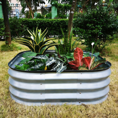 90 x 90CM Fast Assembly Sliver Raised Garden Beds