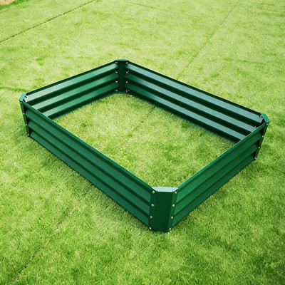 120X150 CM Wholesale Green Rectangular Vegetable Gardening Metal  Raised Garden 